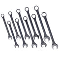 Metric Jumbo Combination Wrench Set Extra Large,10 Pc Metric Black Oxide Jumbo Combo Wrench Set 34 50Mm With Pouch Black Carbon Steel