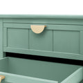 2 Drawer Side Table, American Style, End Table, Suitable For Bedroom, Living Room, Study Light Green Mdf