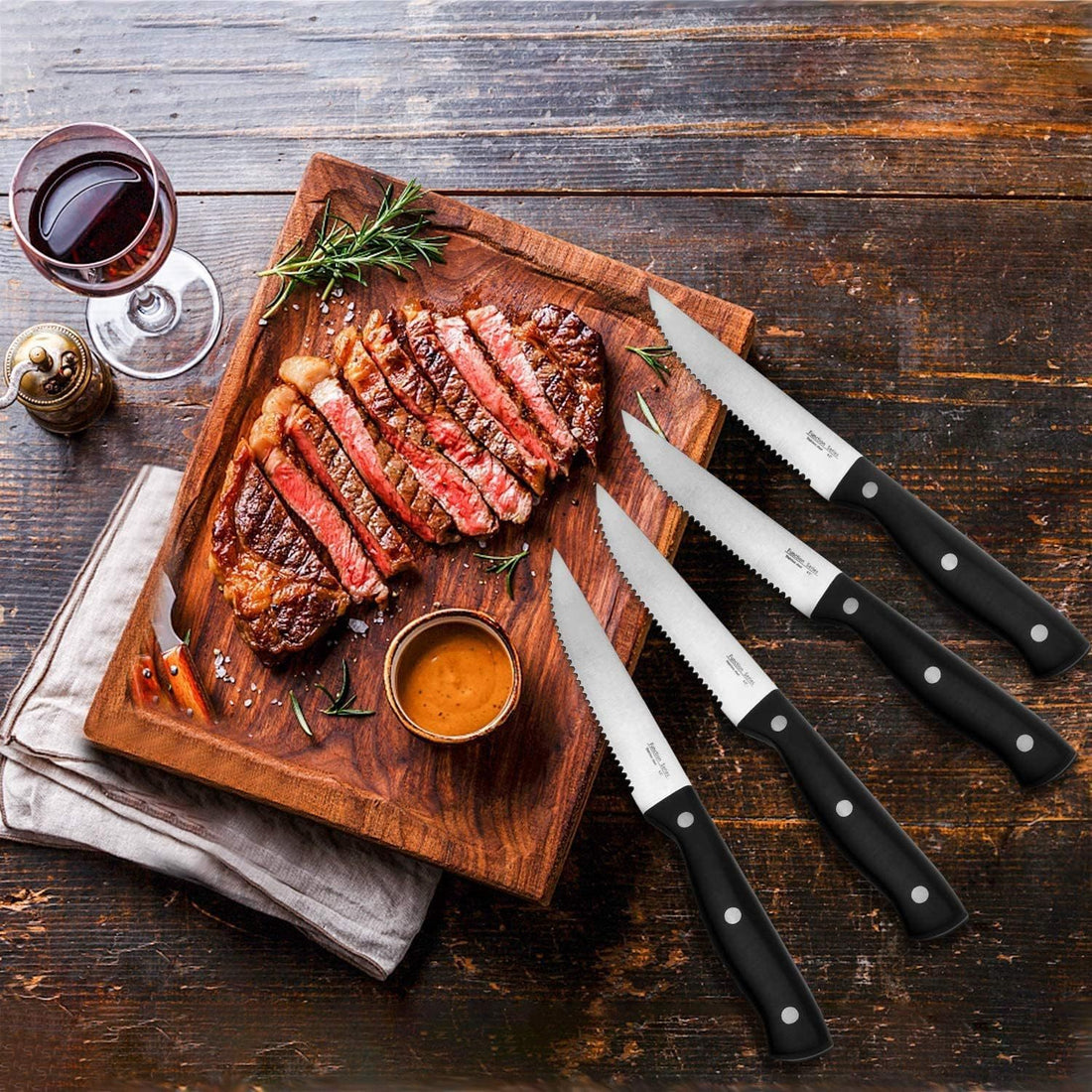 Steak Knife Set, Serrated Steak Knives Set Of 6,