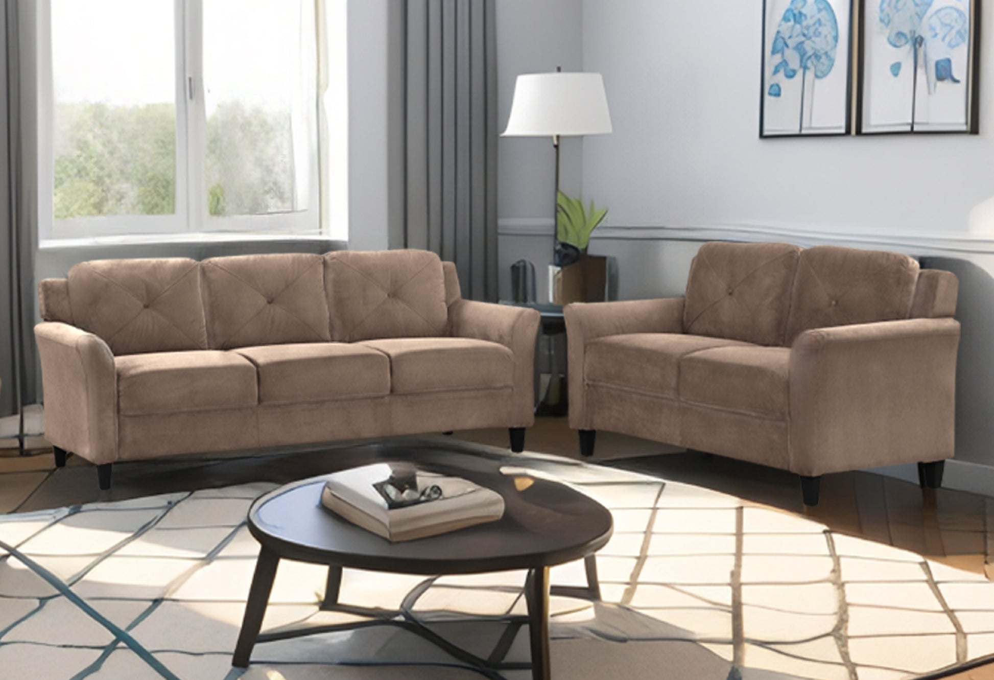Fashionable Living Room Sofa For 1 People, Brown Velvet Fabric Antique Brown Velvet Wood Primary Living Space Soft Cushion Back Extra Heavy Duty American Traditional Square Arms Down Filling Velvet 1 Seat