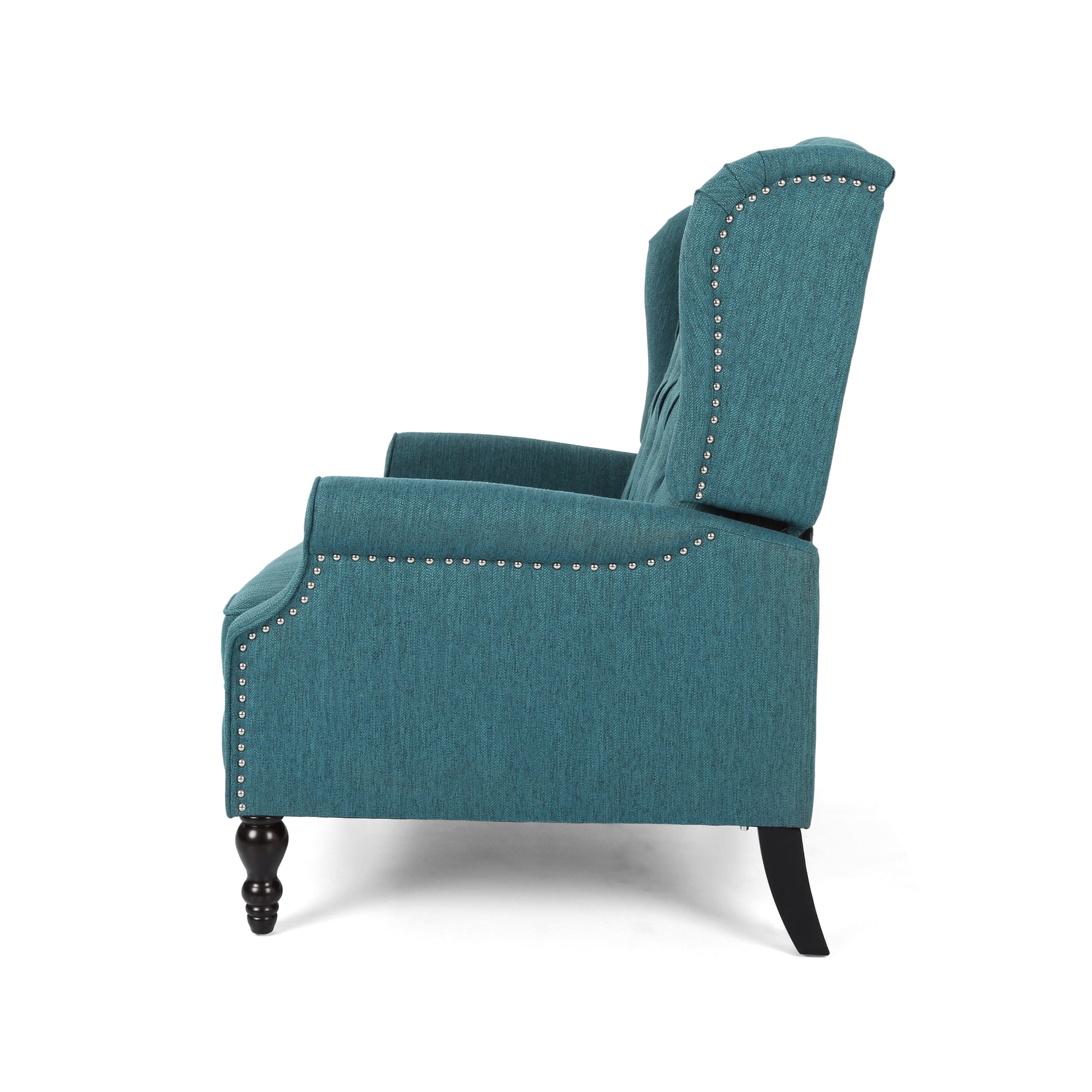 One And Half Seater Recliner Teal Fabric