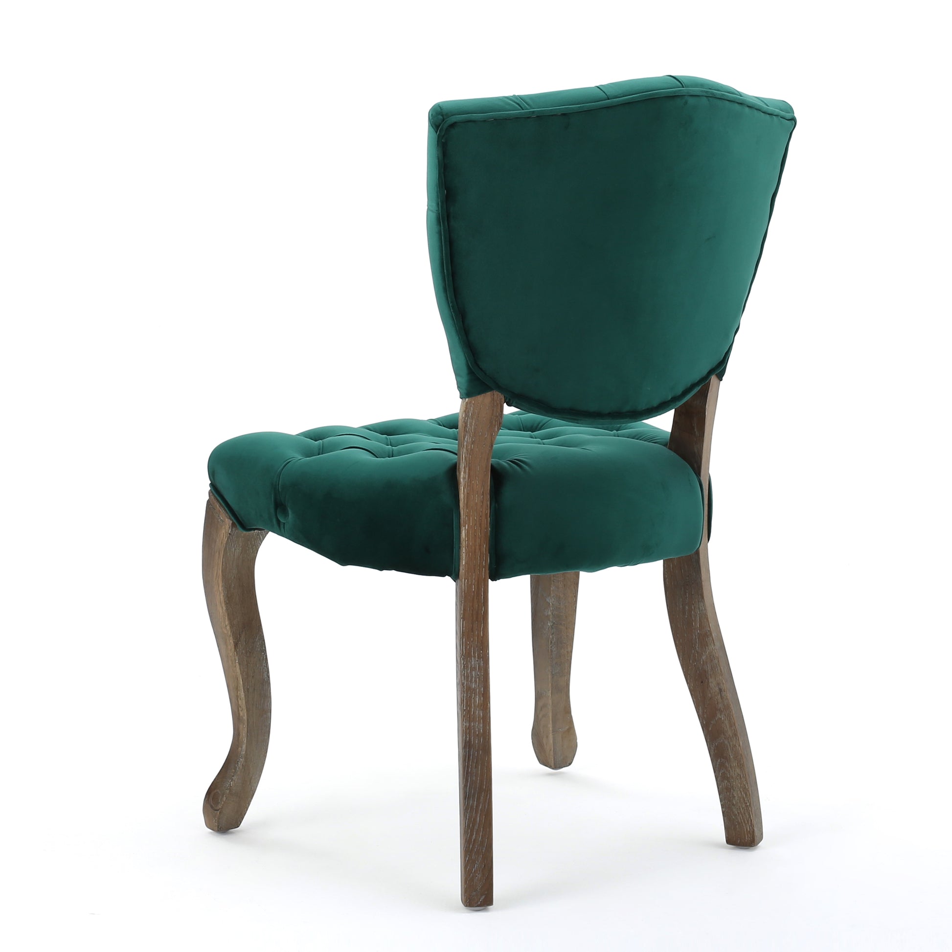 Kd Tufted Chair Wthr Dark Green Velvet