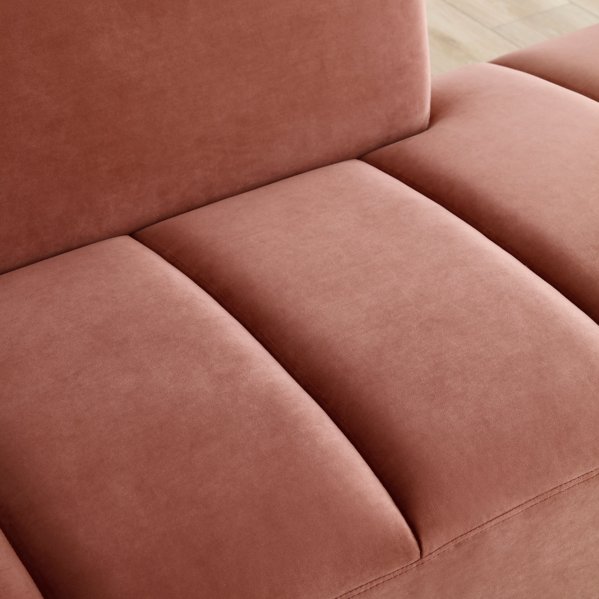 56.3"Inch Width Modern End Of Bed Bench,Velvet Fabric Upholstered 2 Seater Sofa Couch Entryway Ottoman Bench, Fuzzy Sofa Stool Footrest ,Window Bench With Gold Metal Legs For Bedroom, Living Room,Rose Rose Velvet Primary Living Space Modern Foam Velvet 2