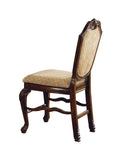 Chateau De Ville Counter Height Chair Set 2 , Fabric & Espresso 64084A Espresso Upholstered