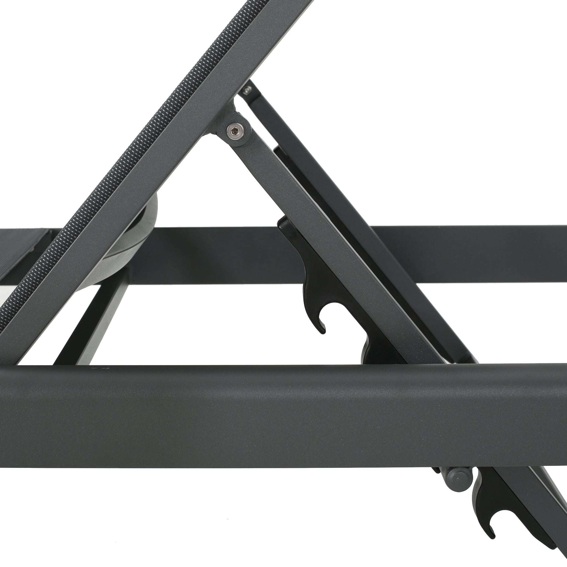 Cape Coral Kd Chaise Lounge Grey Gray Mesh