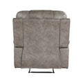 Modern Living Room 1Pc Reclining Chair Plush Seating, Polished Microfiber Upholstery, Grayish Brown Solid Wood Frame Furniture Brown Gray Microfiber Wood Primary Living Space Modern Plywood,Solid Wood