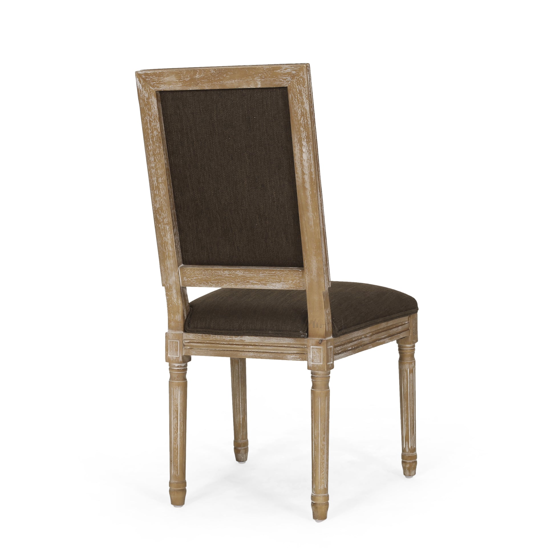 Dining Chair Brown Fabric