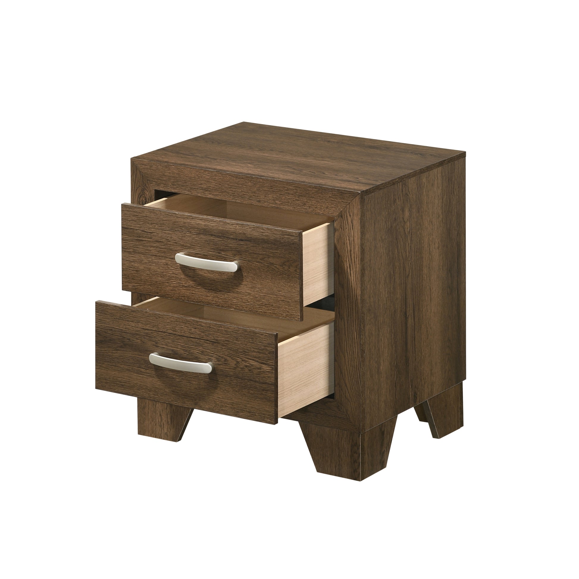 Oak 2 Drawer Nightstand Oak 2 Drawers Bedroom Rectangle Drawers Oak Wood