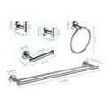 5 Piece Bathroom Towel Rack Set Wall Mount Brushed Nickel Stainless Steel