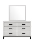 Mirage White Dresser White Rubber Wood