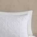 3 Piece Reversible Bedspread Set White Full Queen Queen White Polyester