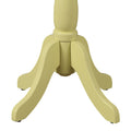 Light Yellow Side Table With Turned Pedestal Light Yellow Primary Living Space Traditional Round Wood Pedestal