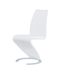 Marcus Horseshoe White Dining Chairs Kit Of 2 White Polyurethane