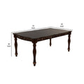 Kipp 78 Inch Dining Table, 2 Extension Leafs, Floral Carved, Oak Brown Wood Brown Wood