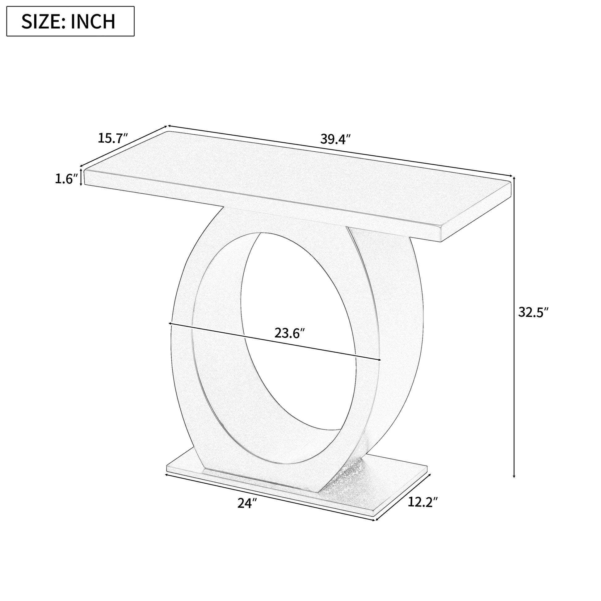 Mirod Stylish Modern Console Table With Egg Shaped Base,Enhanced Stability And Durability,Sleek Design For Home Decor,Perfect For Living Room Or Bedroom Grey Mdf Acacia