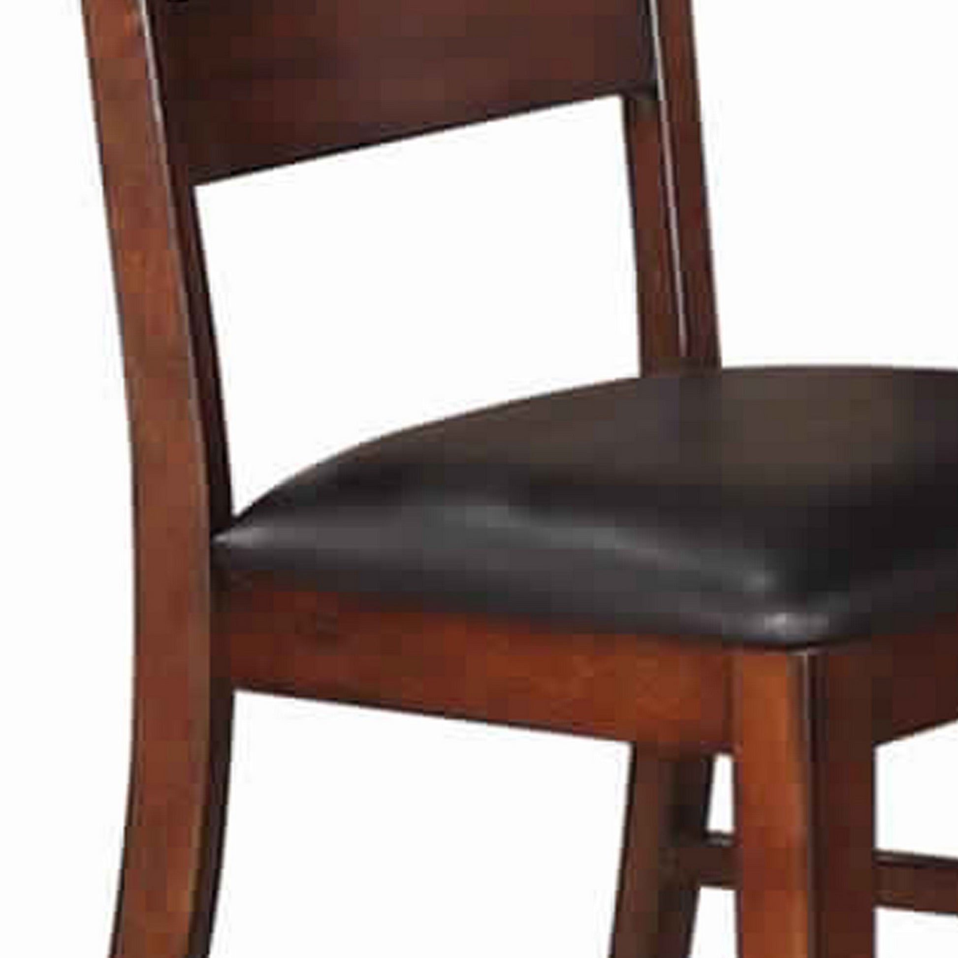 Solid Wood Side Chairs With Ladder Back Set Of 2 Brown Brown Solid Wood