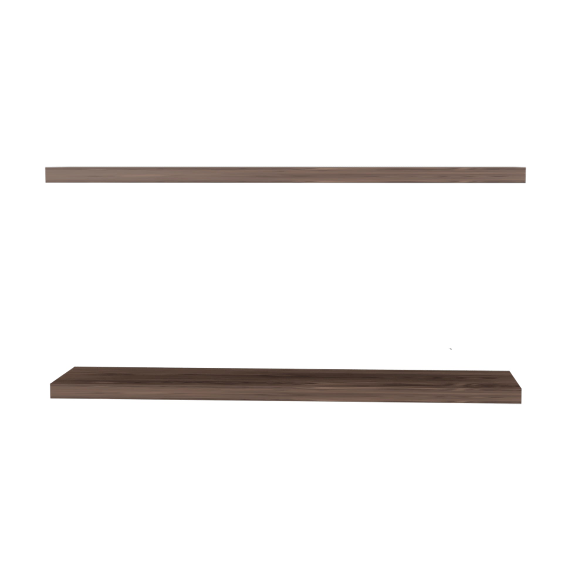 Greer Floating Shelf In Melamine X2,Cognac Cognac Minimalist,Modern Particle Board Melamine