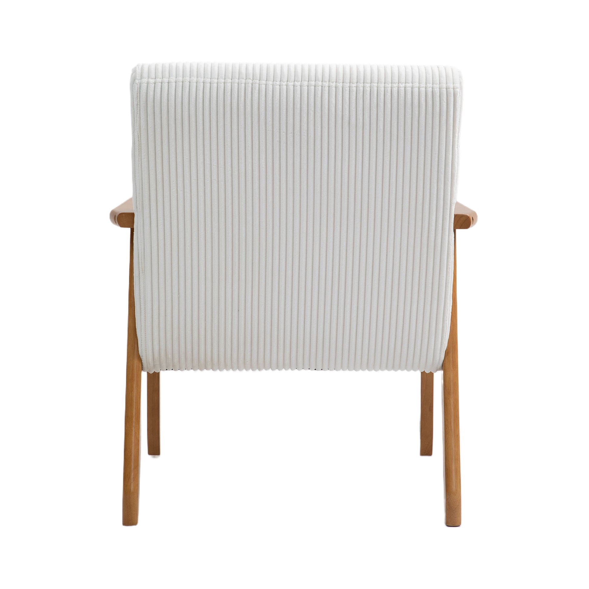 Leisure Chair With Solid Wood Armrest And Feet, Leisure Chair, Wood Frame, Velvet, Solid Rubber Wood Legs, Mid Century Modern Accent Chair, For Living Room Bedroom Studio Chair,Two Packs Beige Corduroy