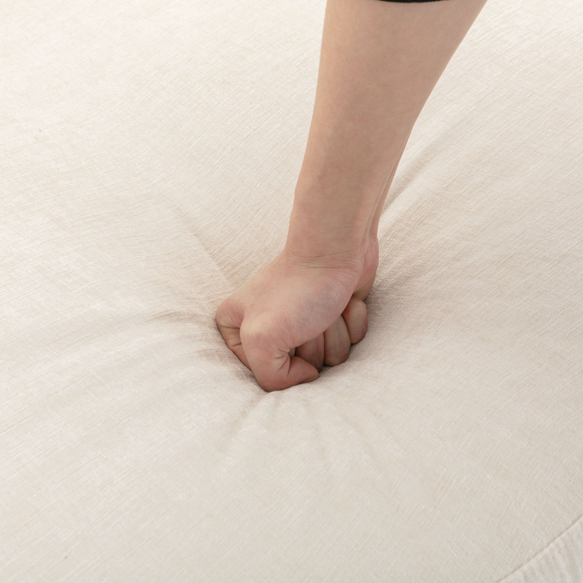 Orisfur. 360 Swivel Accent Barrel Chair With Storage Ottoman & 4 Pillows, Modern Chenille Leisure Chair Round Accent For Living Room, Cream Cream Foam Chenille