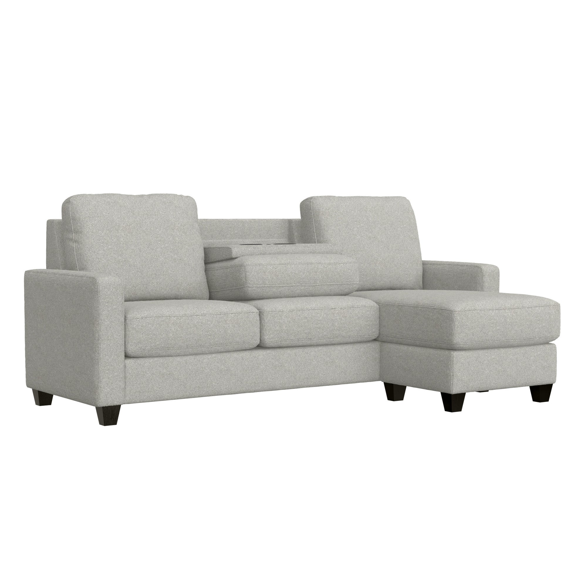 Drason Gray Reconfigurable Sectional Gray Foam Engineered Wood 3 Seat