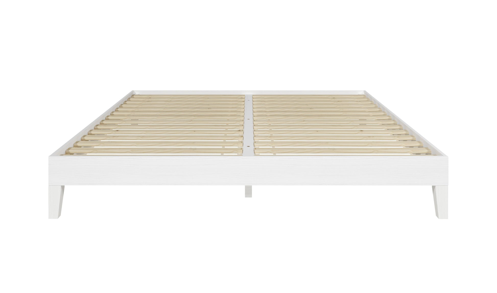 Nix King Platform Bed White King White Wood