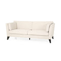 Mirod 3 Seater Fabric Sofa,With Birch Legs,Study And Living Room Beige Fabric 3 Seat