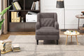 Upholstered Accent Chair Tufted Armchair For Living Room And Bedroom, Russet Brown Brown Birch Foam Teddy
