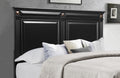 Rex Queen Bed Black Solid Wood Mdf