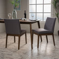 DINING CHAIR Set of 2 dark grey-fabric