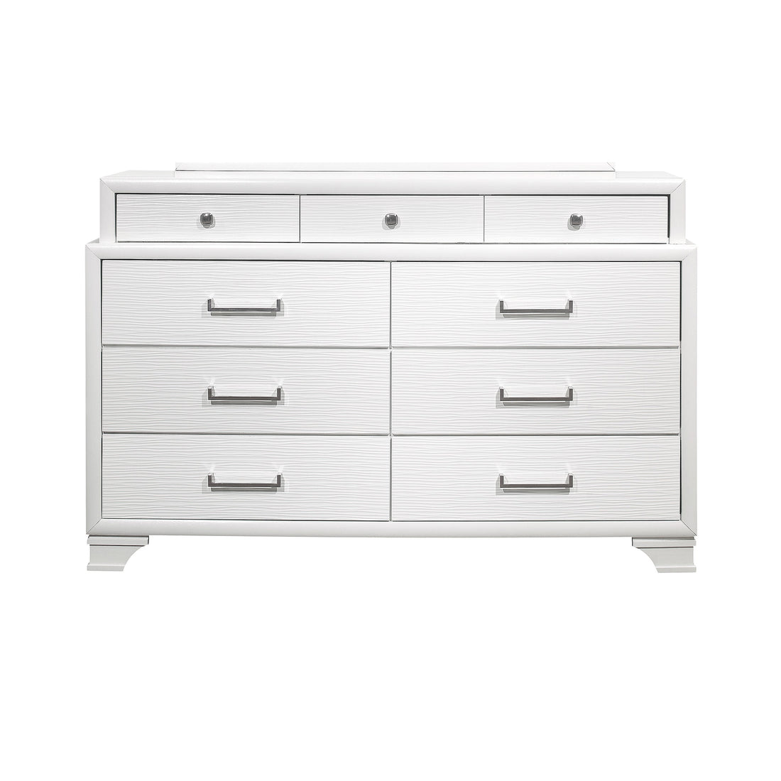 Civic White Dresser White Solid Wood Mdf