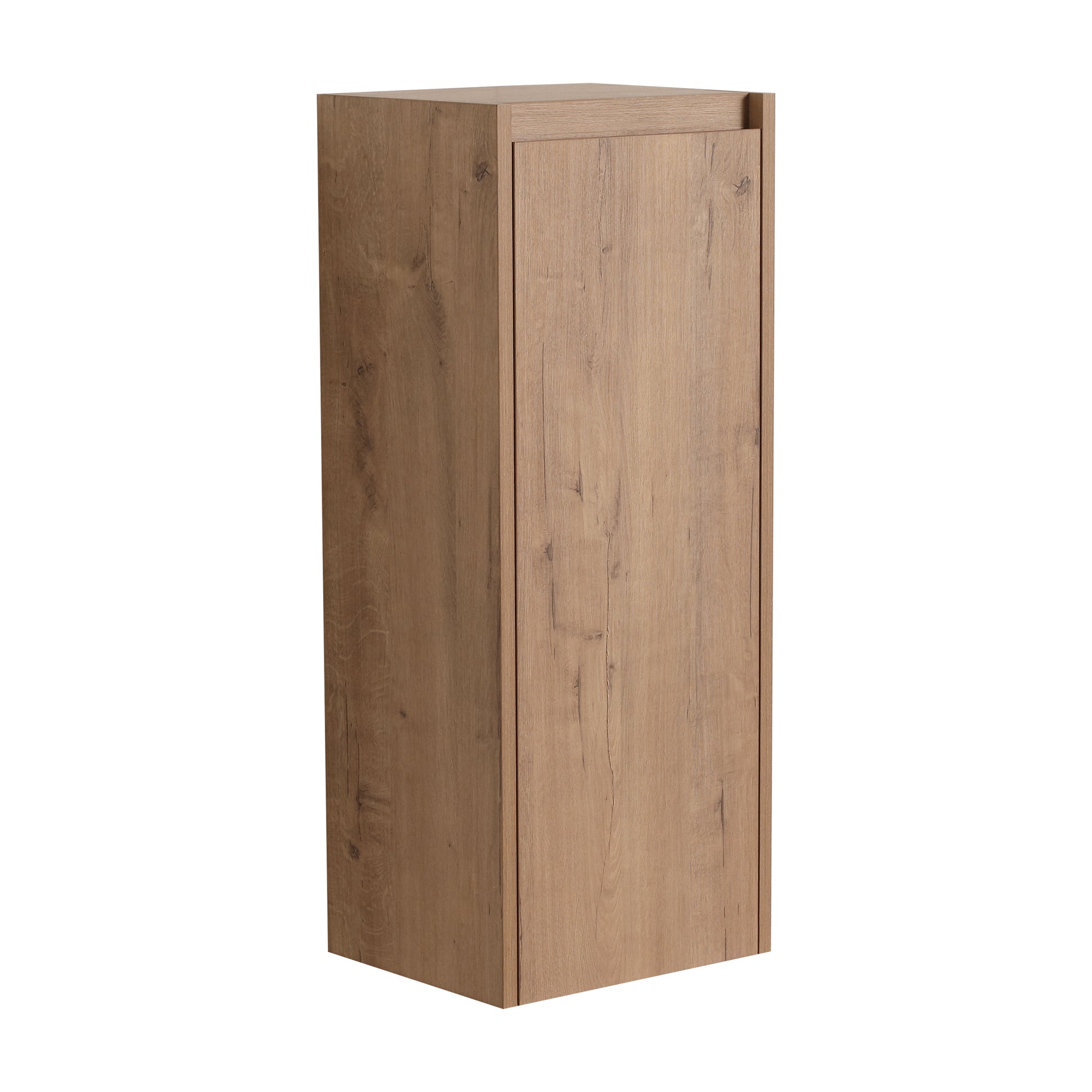 12" Bathroom Side Cabinet,Soft Close Doors,Float Mounting Design, Kd Packing Imitative Oak 1 Bathroom Wall Mounted Modern Plywood Plywood