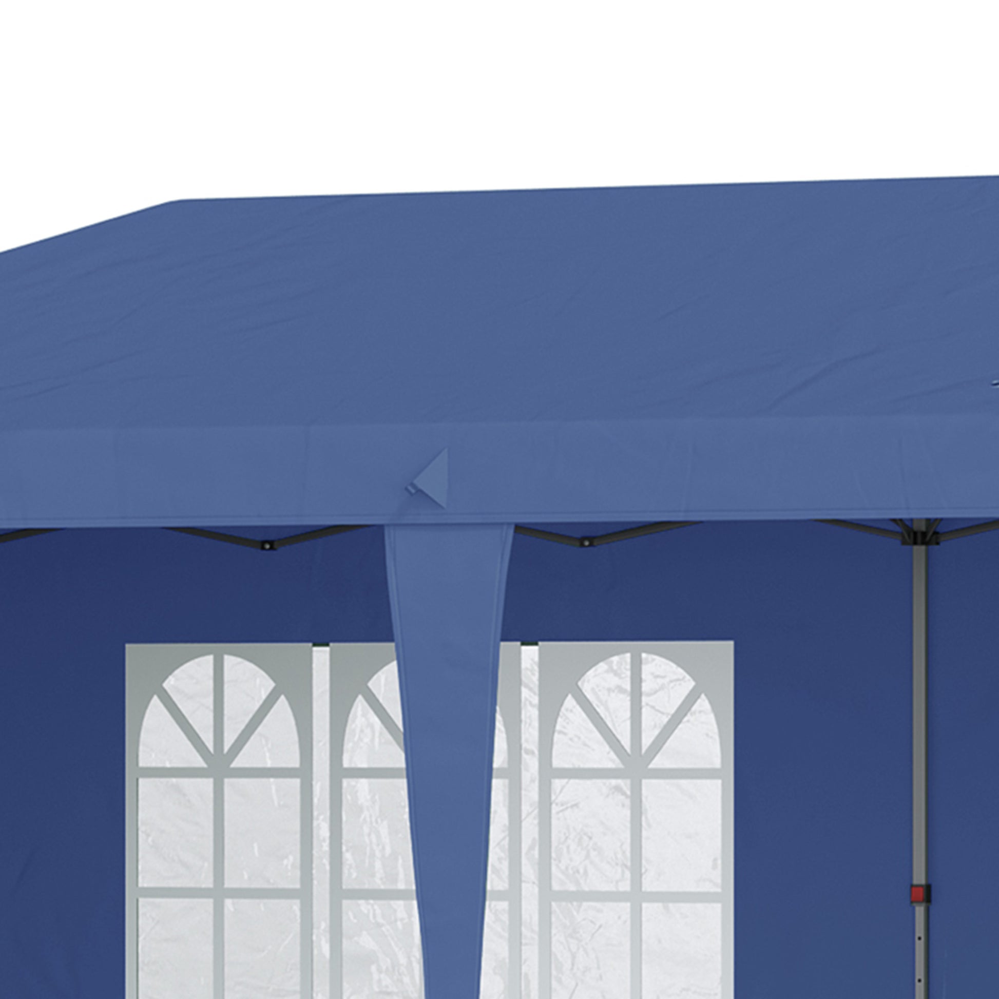 Outsunny 10' X 20' Pop Up Canopy Tent With 4 Sidewalls, Heavy Duty Tents For Parties, Outdoor Instant Gazebo With Carry Bag, For Outdoor, Garden, Patio, Blue Blue Steel