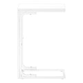 Accent Table, C Shaped, End, Side, Snack, Living Room, Bedroom, Contemporary, Modern White Mdf