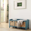 Beige And Teal Bench With 3 Drawer Teal Bedroom Drawer Wood