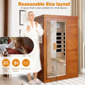 Infrared Sauna Room Single Room Natural Metal & Wood Solid Wood