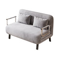 39 Convertible Chair Bed, Tri Fold Sofa Bed With Adjustable Backrest & Pillow, Leisure Chaise Lounge Couch With Sturdy Steel Frame For Home & Office, Comfortable Sleeper Chair Light Grey Dutch Velvet Light Grey Velvet Contemporary Polyurethane Foam Metal