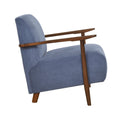 Modern Design 1Pc Accent Chair Blue Corduroy Seat Cushions Solid Wood Living Room Furniture Blue Primary Living Space Contemporary,Modern Plywood,Solid Wood