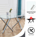 Large Modern Minimalist Rectangular Glass Dining Table For 6 8 With 0.39