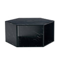 Hexagonal Mdf Coffee Table, Characteristic Pattern Stickers, Multi Hole Design To Give More Storage Space, Simple And Convenient Design Makes It Suitable For All Kinds Of Style Scenes. Black Mdf