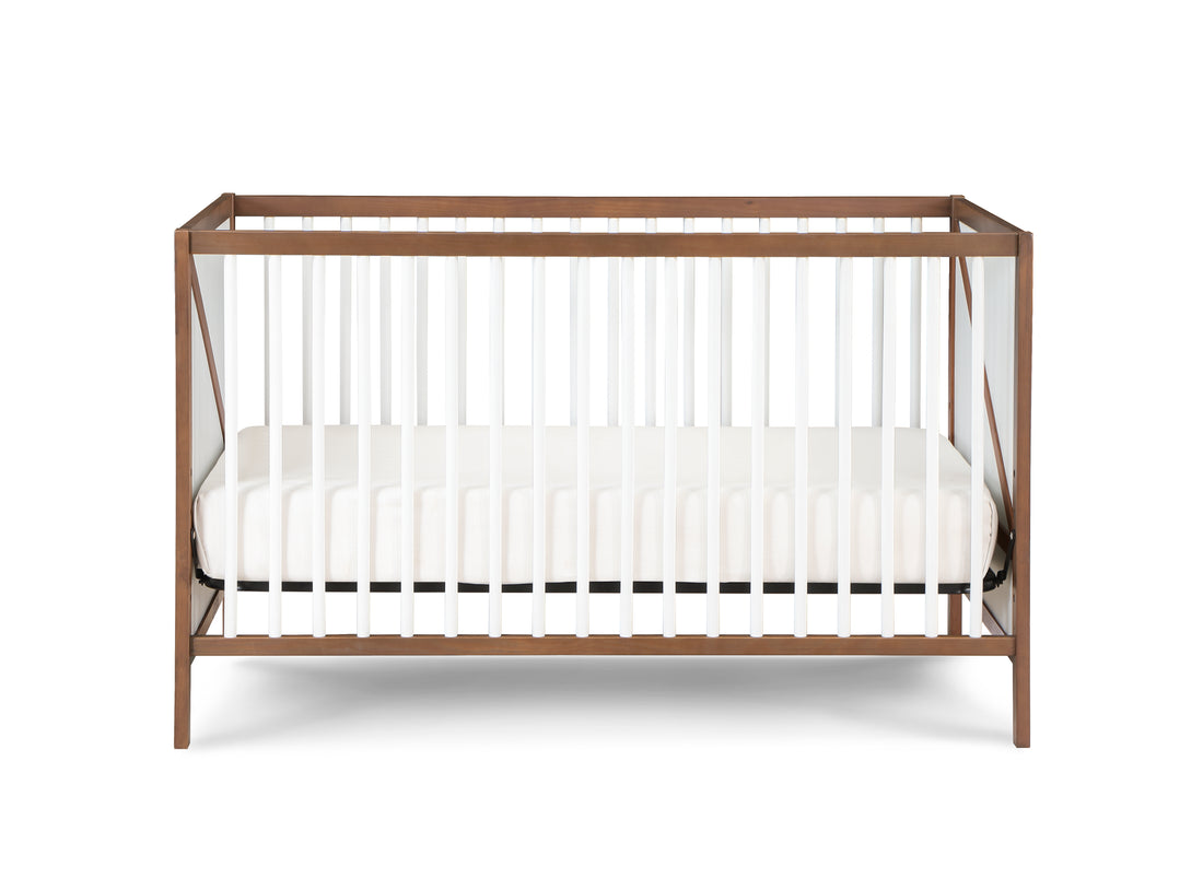 Pixie Zen 3 In 1 Crib In Walnut White Walnut Wood