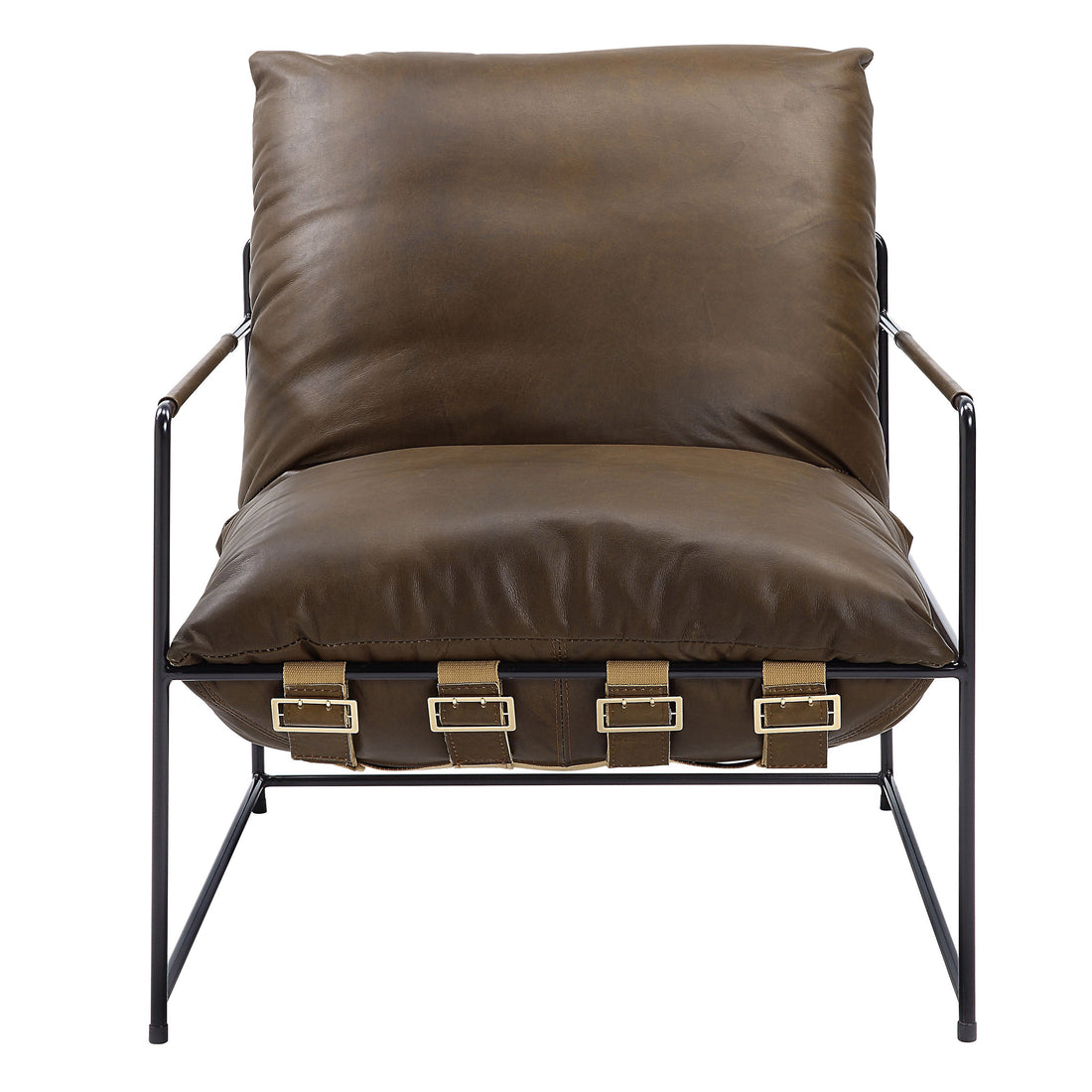 Saturn Accent Chair With Loose Cushions Brown Primary Living Space Leather