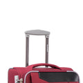 Softside Upright Luggage Set Expandable, Lightweight,4 Piece 20 24 28 32 Claret Red Fabric