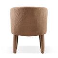 Modern Accent Chair Brown Single Sofa Chair,Upholstered Side Chair Teddy Comfy Chair For Dining Room Bedroom Living Room Reception Brown 1Pc Brown Primary Living Space Modern Foam Teddy