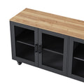 Farmhouse Tv Stand With Solid Wood Gourd Shaped Legs For Tvs Up To 70