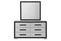 Adelaide Grey Black Dresser Black Solid Wood Mdf