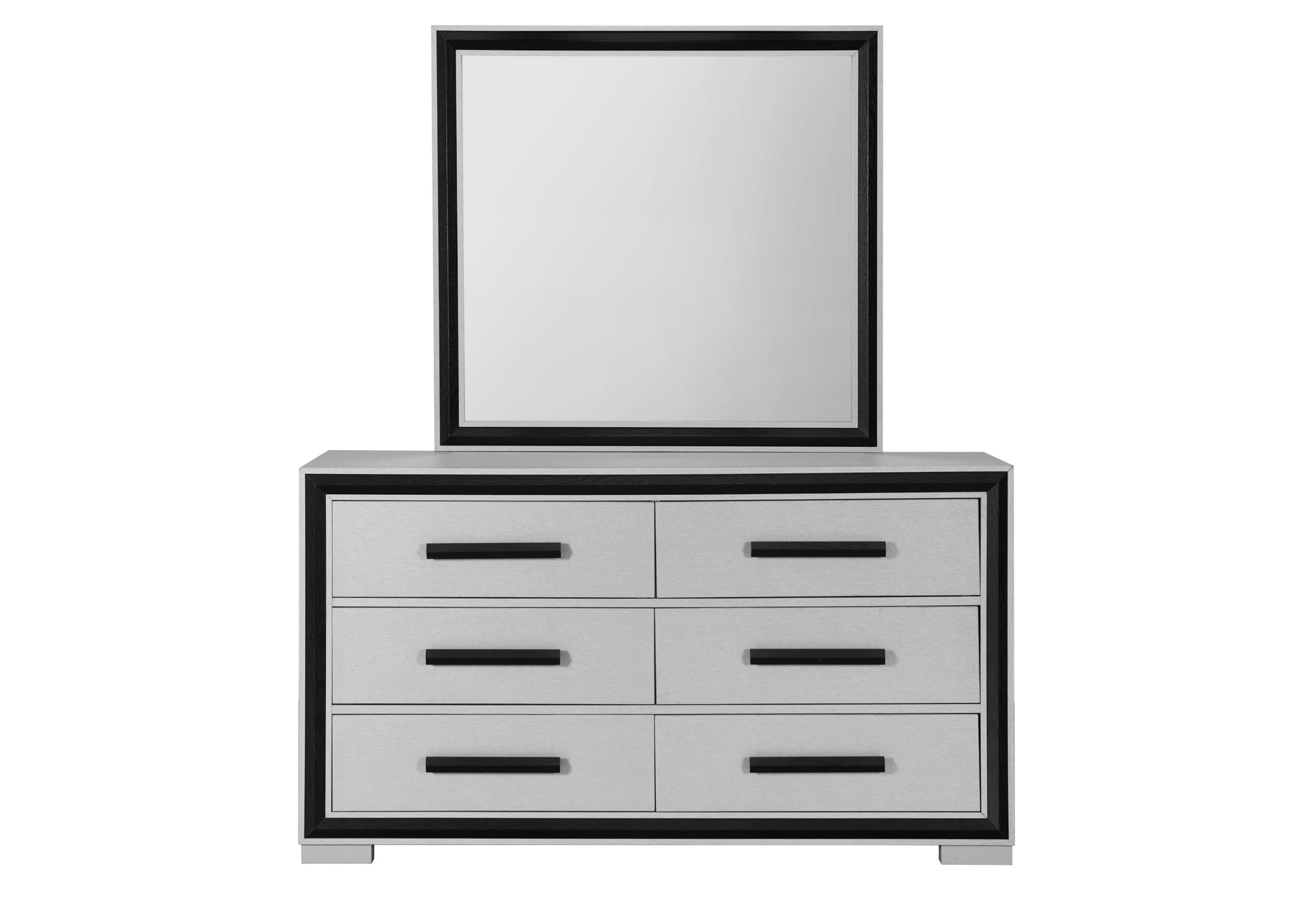 Adelaide Grey Black Dresser Black Solid Wood Mdf