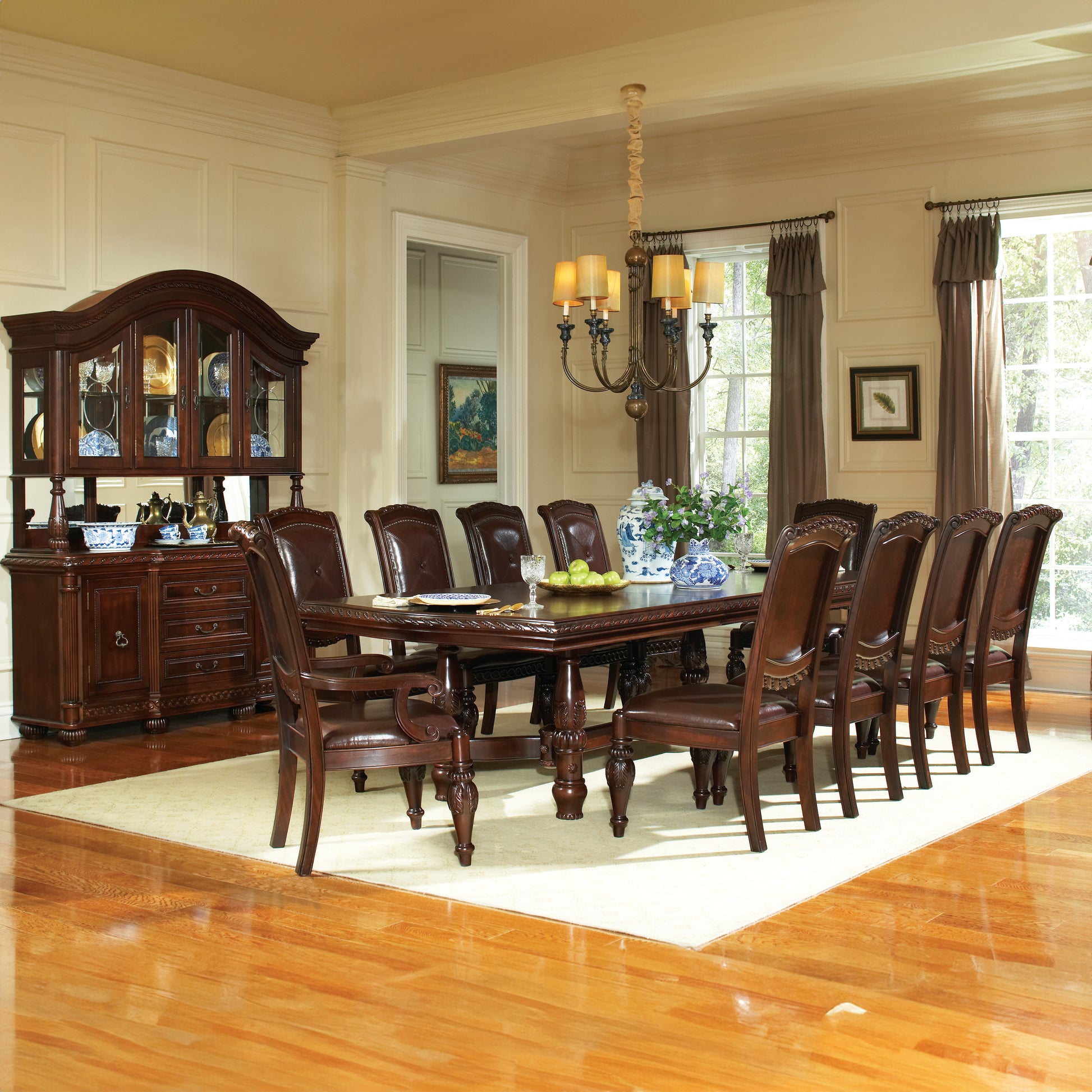 Antoinette Side Chair Set Of 2 Dark Brown Dark Brown Wood