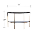 Cortinada Demilune Console Table Black Iron