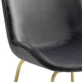 Grey And Gold Solid Back Side Chairs Set Of 2 Grey Gold Dining Room Modern Set Of 2 Fabric Metal