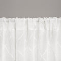 Diamond Sheer Window Curtain Panel Only 1 Pc Panel White Polyester